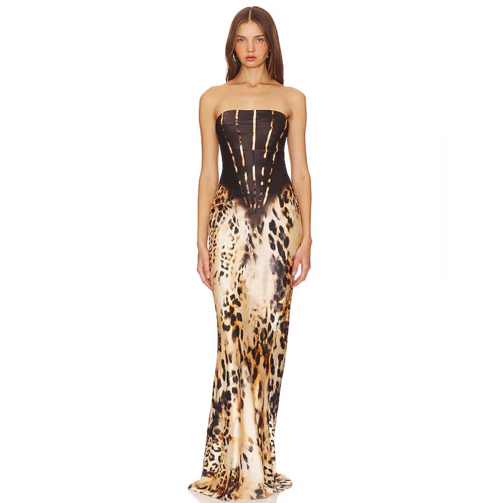 retrofete Shayna Silk Dress in Vintage Cheetah